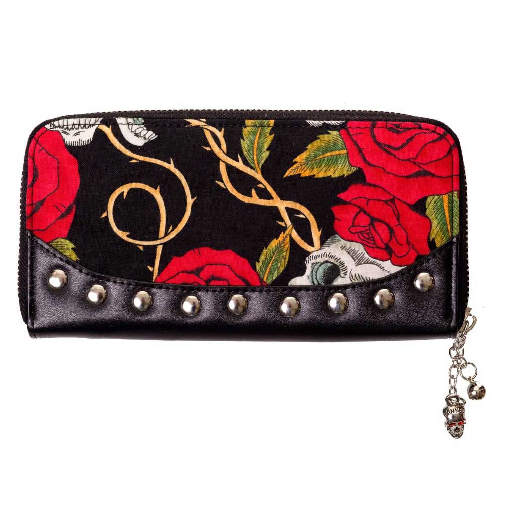 Banned - Sulls and roses Ladies wallet - Black